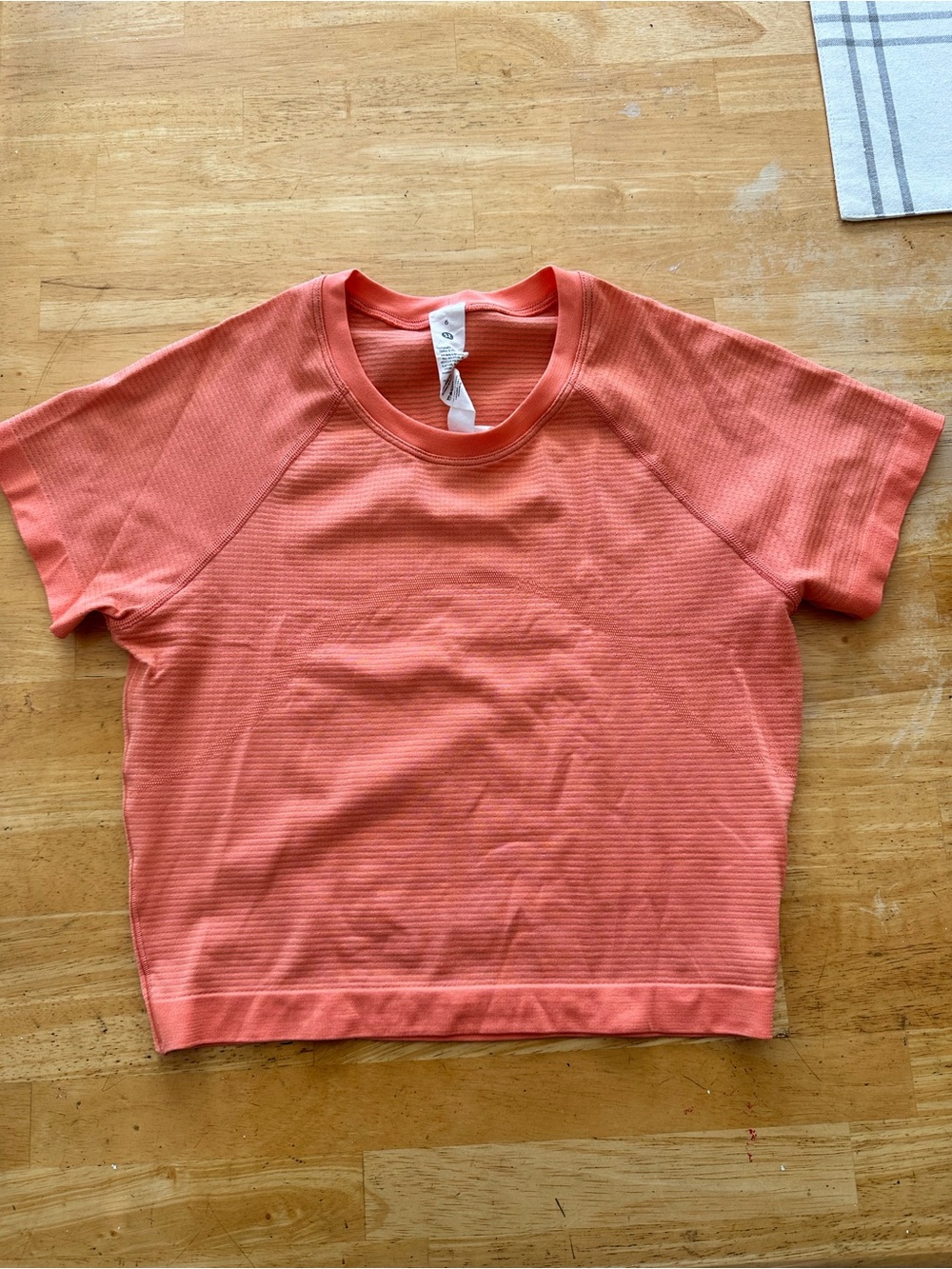 Lululemon crop swiftly short sleeve shirt size 6